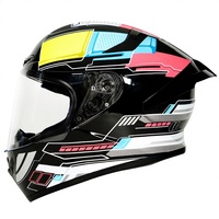Casque de moto certifié 3C/DOT en ABS pour hommes/femmes adultes, design intégral, utilisation toutes saisons, tailles S-XL