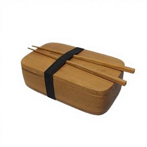 Boîte à lunch en bois de teck Komodoin Indonésie Eximbank Comparted, couvercle sans BPA, compartiment unique, stockage alimentaire, plats séparés, chauffable - Product Image 1