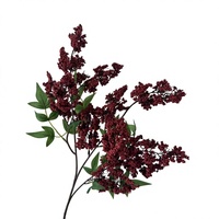 Faux tiges de fleurs Nandina, branches de baies en mousse, verdure Nandin pour la décoration intérieure, arrangement floral de style nordique