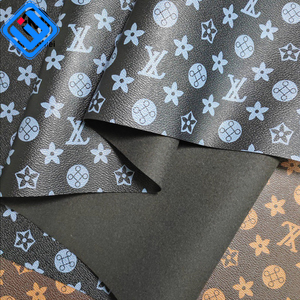 Wholesale Custom Western Block Print Waterproof Quick-Dry Soft Designer PVC PU <strong>Leather</strong> Fabric <strong>Sheets</strong> for Bag Table Furniture - Product Image 2