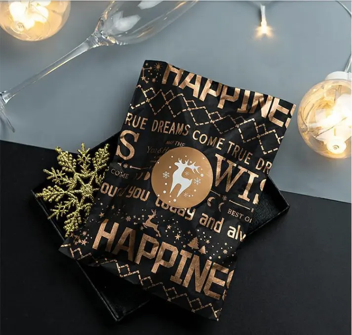 Bedrucktes Tissue-Geschenk papier für trend ige Weihnachts ferien Geschenk verpackung Seidenpapier