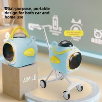 Nouvelle poussette pliable pour animaux de compagnie, cadre en alliage d'aluminium, chariot de voyage capsule spatiale, double usage (voiture et poussette), facile et pratique pour libérer les mains