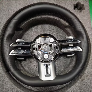 พวงมาลัยหนังสีดำสำหรับ <span class=keywords><strong>Mercedes</strong></span> Benz W204 W205 W207 W211 W212 W213 W221 W222 GLS CLS C63 AMG GT - Product Image 6