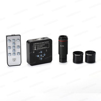 Caméra électronique industrielle 21mp 2K 1080P 60fps, pour Microscope industriel + adaptateur à montage C 0,5 x + câble USB + télécommande