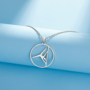 2025 Vũ Công Nhịp Điệu Thể Dục Vòng Dây Chuyền Mặt Dây Chuyền Cho Phụ Nữ Cô Gái Thép Không Gỉ Thể Dục Yoga Vòng Cổ Thể Thao Đồ Trang Sức - Product Image 6