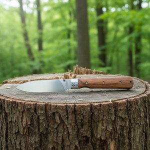 มีดพับสแตนเลสพร้อมด้ามไม้ - อุปกรณ์เอาตัวรอดสำหรับตั้งแคมป์  OEM/ODM ปรับแต่งได้ ระดับ DIY ใช้งานได้กับ EDC - Product Image 5