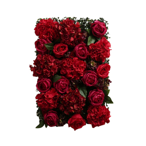 Trang Trí Đám Cưới 3d Màu Đỏ Cuộn Lên Vải Hoa Hồng Nhân Tạo Hoa Nền Tường - Product Image 3