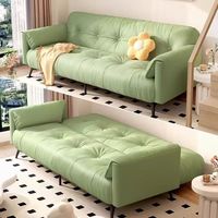 Sofa Bed Lipat Minimalis Modern Motif Awan Warna Krem, Multifungsi untuk Apartemen Sewa dan Ruang Tamu