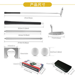 Ensembles de golf portables en aluminium durables pour droitiers, kit de putter de golf pour la pratique en intérieur et au bureau, vente en gros - Product Image 4