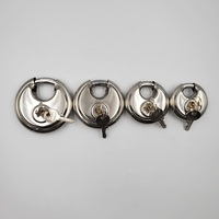 Serrure de cadenas à disque en acier inoxydable 201 recouverte de caoutchouc de type lune spéciale robuste de 60mm étanche pour l'utilisation de porte