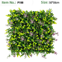 Panneau de haie artificielle en plastique, type feuille verte, plante, mousse, herbe, buis, fleur, pour intérieur et extérieur, comme toile de fond, pour aménagement paysager et terrasses
