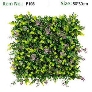 Panneau de haie artificielle en plastique, type feuille verte, plante, mousse, herbe, buis, fleur, pour intérieur et extérieur, comme toile de fond, pour aménagement paysager et terrasses - Product Image 2