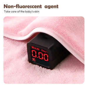 <span class=keywords><strong>Cape</strong></span> de bain super douce pour bébé, 90x90cm,300 g/m², peignoir absorbant, sans perte, <span class=keywords><strong>polaire</strong></span> corail - Product Image 4