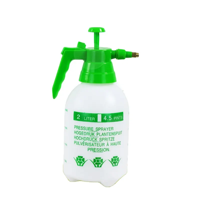 Pulverizador de água de plástico, venda quente, garrafa spray de água de pressão de ar manual, pulverizador de pessura de 2l, spray de água para jardim