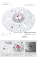 Module LED pour ventilateur de plafond ST_BY_Dimmable 18W 22W, 3 températures de couleur, économie d'énergie