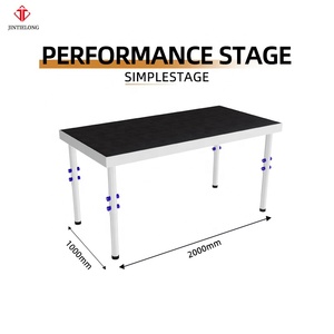 เวทีแบบพกพาสำหรับงานหนัก ทำจากอลูมิเนียมอัลลอยด์ พร้อมขาปรับระดับได้ และดีไซน์ทรงสี่เหลี่ยม - Product Image 2