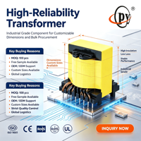 Transformateur de distribution toroïdal vertical haute fréquence EE42 RoHS, bobinage en cuivre, résistant aux hautes températures, sortie 12V