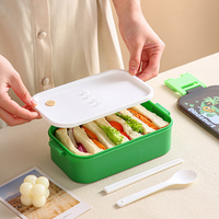Lonchera Infantil Ecológica y Apta para Calentar con Tapa de Plástico y Vaso de Agua Antiderrames de Regalo