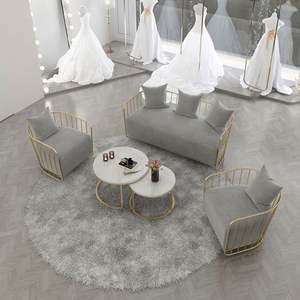 Sillón de Salón Estilo Nórdico Rosa, Sofá Pequeño para Tienda de Ropa, Estilo Simple y Moderno, Sillón de Metal para Descanso - Product Image 5