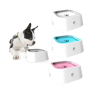 Mangeoire pour animaux de compagnie personnalisée bol d'eau pour chien empreinte de patte chat surélevé anti-déversement mangeoire à eau lente bol d'eau flottant pour animaux de compagnie portable