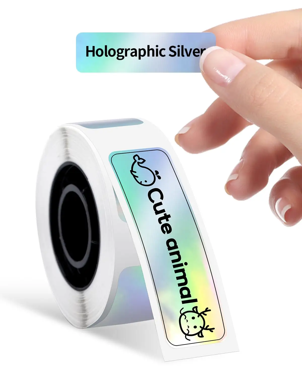 Rubbel-Aufkleber rund Silber-Hologramm Holografischer Aufkleber Glitzer-Etiketten DIY erstellen Sie Ihre eigene Lotterie-Holographie-Ticketspiel