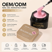 Gel UV dur auto-nivelant non toxique et écologique pour extension d'ongles, kit de gel de construction français DIY 60g, vente en gros OEM ODM personnalisée