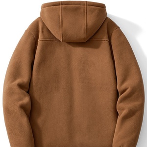 Wholesale Autumn and Winter New Heavyweight Men's Fleece Jacket Casual Hooded with <b>Thick</b> Fleece Warm <b>Cardigan</b> Jacket - Product Image 3