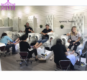 Équipement de soin des ongles 2020 poire moderne blanc spa chaise de pied avec lavabo pédicure - Product Image 4