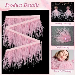 Plumes d'autruche multicolores de haute qualité pour la confection de attrape-rêves, idéales pour le carnaval de <span class=keywords><strong>Samba</strong></span>, les mariages et les costumes de fête - Product Image 2