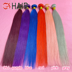 GS tóc bán buôn nguyên cơ thể sóng màu Việt Nam tóc con người bó đôi rút ra màu hồng xám đỏ màu xanh phần mở rộng tóc - Product Image 4