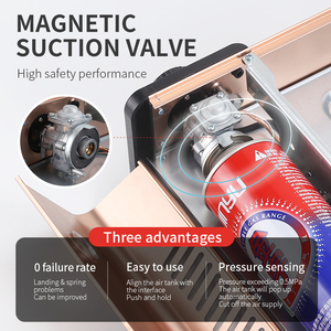 Réchaud à <span class=keywords><strong>gaz</strong></span> butane portable d'extérieur avec plaque de cuisson, coupe-vent, design simple, construction métallique - Product Image 2