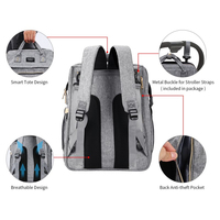 Nouveau design, best-seller, sac à dos à langer portable grande capacité pour femme, antivol, imperméable, en tissu Oxford, pour maman et bébé