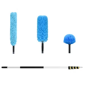 24 Ft Microfiber Veer Cob Web Duster Met Telescopische Verlengpaal Wasbare Plafondventilator Reiniger