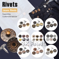 Kancing Celana Jeans Denim Mewah Berbahan Logam Seng Paduan Emas Desain Baru dengan Logo Kustom