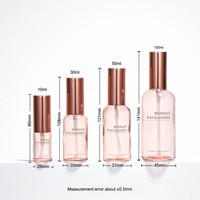 Flacon pulvérisateur de parfum en verre plat rouge, rose et bleu, de forme irrégulière, 50 ml et 100 ml, couleur personnalisée, fournisseur d'emballages de parfum modernes