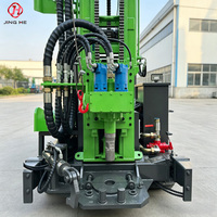 Foreuse de puits d'eau portable diesel sur chenilles en caoutchouc de 200 m avec système de forage DTH et de sondage de boue entièrement hydraulique