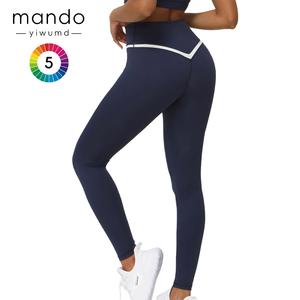 Pantaloni da Yoga con Logo personalizzato a doppia forma a V pantaloni attillati per il Fitness pantaloni attillati per il sollevamento di grandi glutei da donna <span class=keywords><strong>Leggings</strong></span> da Yoga - Product Image 3