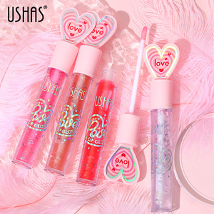 <span class=keywords><strong>USHAS</strong></span> Brillo Labial Líquido Mate de 6 Colores Chemical Love Efecto Espejo y Acuoso Lápiz Labial Miel para Labios Doodle Aceite Labial de Diamante Larga Duración - Product Image 2