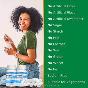 Suplemen kesehatan pencernaan dewasa 100 juta CFU Lactobacillus <span class=keywords><strong>Acidophilus</strong></span> kapsul enzim suplemen untuk pencernaan - Product Image 2