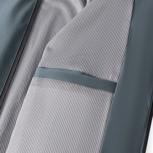 2024 autunno giacca da uomo Casual da uomo di mezza età anziani tinta unita con chiusura a cerniera con colletto verticale per papà - Product Image 2