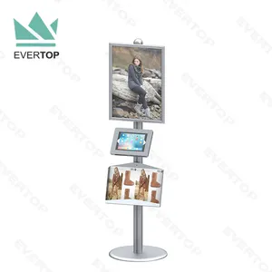 Tablet Display Stand LSF04-C Trade Show Kiosk Display Stand Tablet Security Display Floor Stand Display For IPad Security Stand With Poster Frame