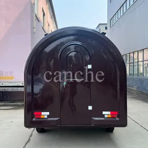 รถขายอาหารเคลื่อนที่ขนาดเล็กแบบเยอรมันมาตรฐาน สำหรับขายฮอทดอกและเฟรนช์ฟรายส์ ปรับแต่งได้ตามต้องการ - Product Image 4