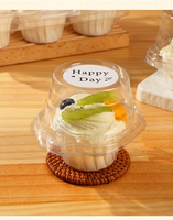 Boîte à Cupcake de livraison directe d'usine Blister Transparent Muffin Cup Dessert Boîte d'emballage Portable 1/2/4/6 tasses Mousse Cup