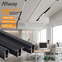Système d'éclairage sur rail pour plafond, idéal pour les espaces commerciaux et résidentiels, 48V DC, boîtier en aluminium, éclairage sur rail magnétique à LED
