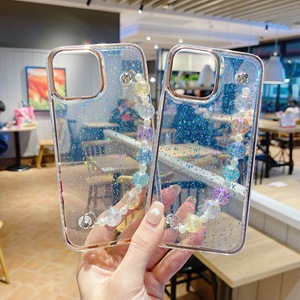 Étui à paillettes pour <span class=keywords><strong>iphone</strong></span>, <span class=keywords><strong>coque</strong></span> de luxe à paillettes, antichoc, avec chaîne plaquée or, transparent, pour modèle <span class=keywords><strong>11</strong></span> - Product Image 4