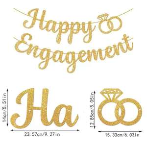 JUXINDASparkling Glitter Banner para decoración <span class=keywords><strong>de</strong></span> despedida <span class=keywords><strong>de</strong></span> <span class=keywords><strong>soltera</strong></span>, celebración <span class=keywords><strong>de</strong></span> compromiso novia para ser decoraciones <span class=keywords><strong>de</strong></span> pared <span class=keywords><strong>de</strong></span> fiesta - Product Image 3