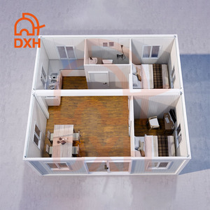 DXH fabbrica personalizzabile 20ft Hotel letto <span class=keywords><strong>campeggio</strong></span> case prefabbricate modulare staccabile <span class=keywords><strong>Mobile</strong></span> contenitore <span class=keywords><strong>casa</strong></span> <span class=keywords><strong>con</strong></span> 2 camere da letto - Product Image 4