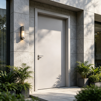 Porte moulurée en bois massif WPC, finition sans peinture, minimaliste, imperméable, moderne, résistante à l'usure et aux rayures