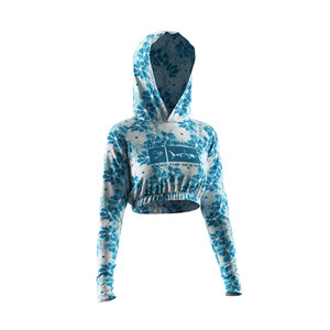 Haut court pour femme UPF100+ ultraléger et aérodynamique avec capuche, équipement de plein air, logo personnalisé pour la pêche et la plage - Product Image 5