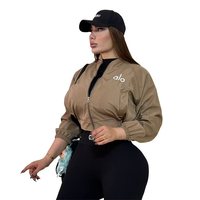 Y71636 Nouvelle veste décontractée à fermeture éclair brodée, élégante et polyvalente, séchage rapide, idéale printemps/automne